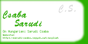 csaba sarudi business card